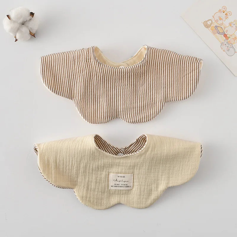 New Cute Cartoon Two-sided Usable Baby Feeding Drool Bib Infants Saliva Towel Cotton Burp Cloth For Newborn Toddler Kids Bibs