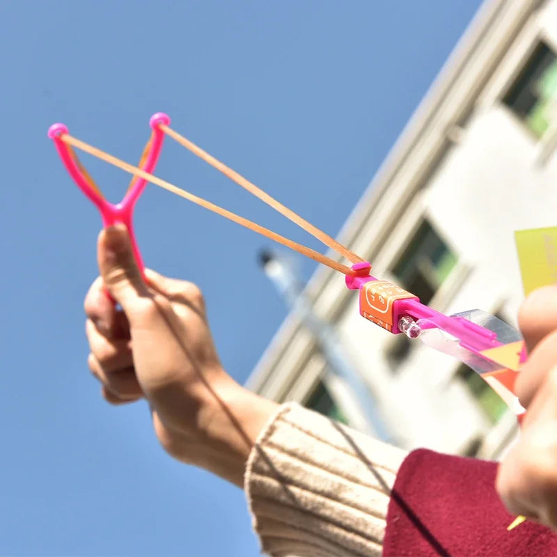New 50/30/10/5/1Pc Amazing Light Toy Arrow Rocket Helicopter Flying LED Light Toys Party Fun Best Gifts Rubber Band Catapult