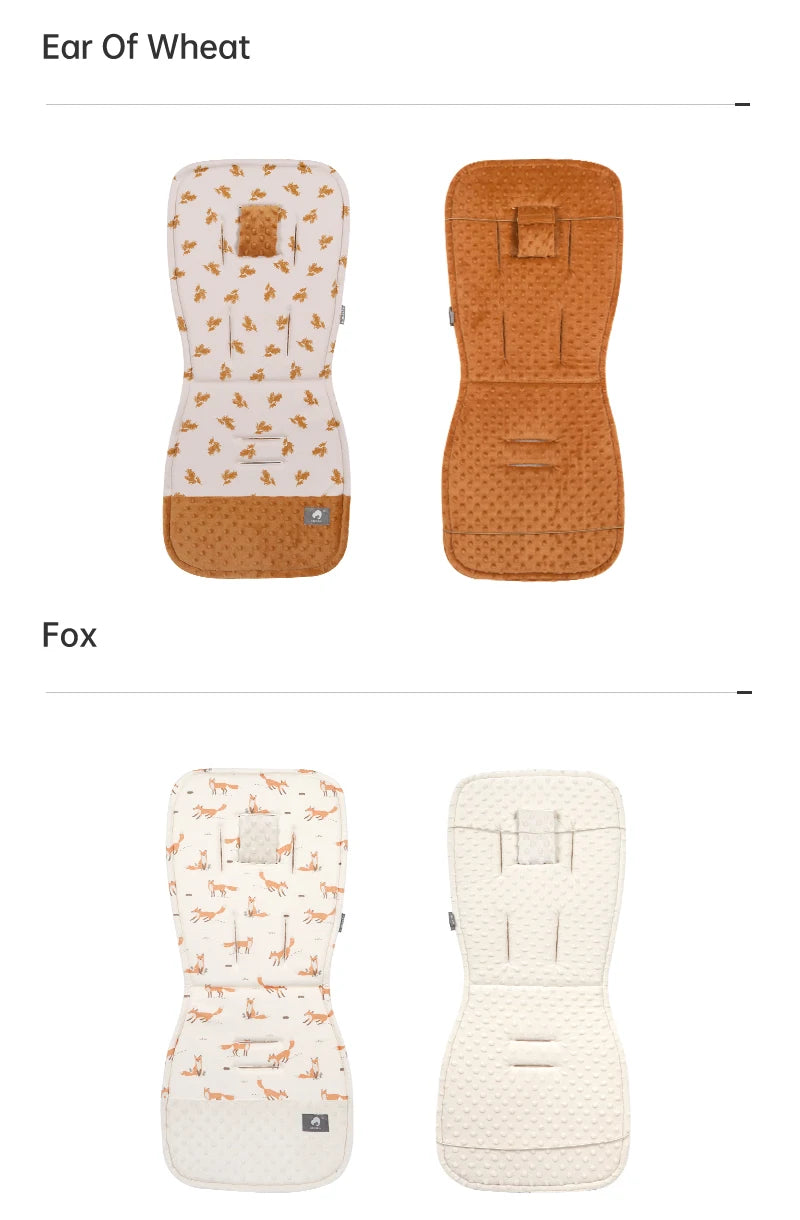 Stroller Cushion & Seat Belt Cover 2Pcs/Set Universal Baby Pram Seat Pad Soft Kids Pushchair Car Mat Stroller Accessories