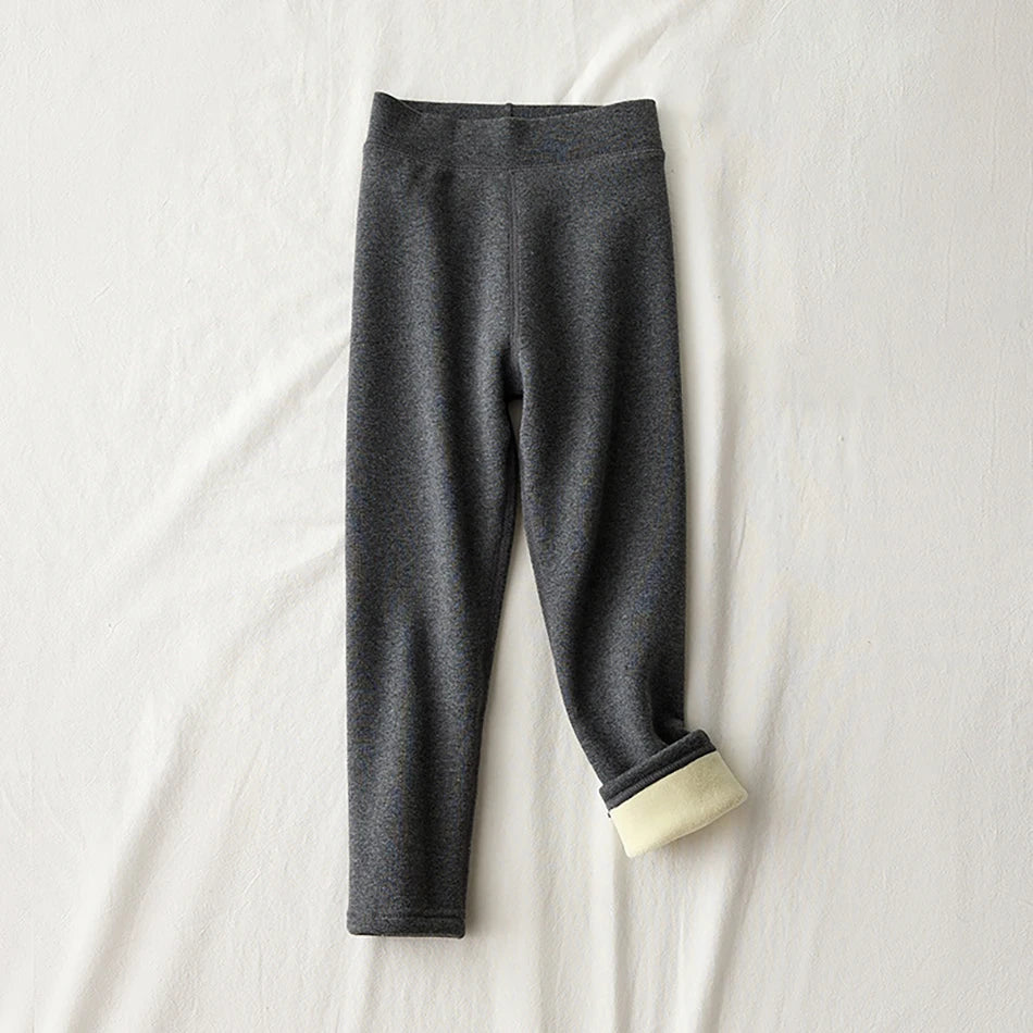 Thickened and Warm Girls Winter Fleece Long Pants Children Comfort Soft Leggings Kids Fashion Outerwear Bottoms School Clothes