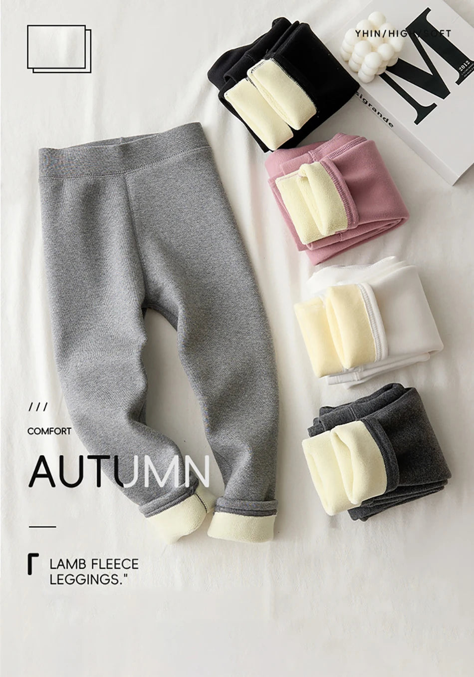 Thickened and Warm Girls Winter Fleece Long Pants Children Comfort Soft Leggings Kids Fashion Outerwear Bottoms School Clothes