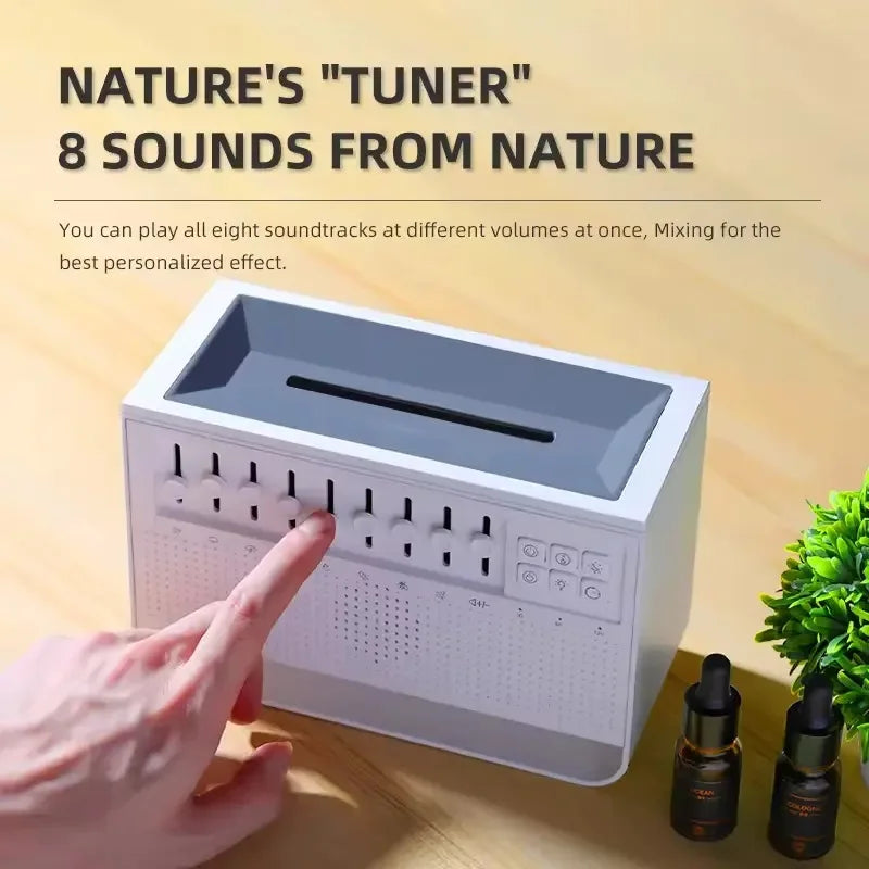 C221 Portable White Noise Built-in Bluetooth Speaker Humidifier Sleep Aid Device All-in-one Machine with 8 Group Nature Sounds