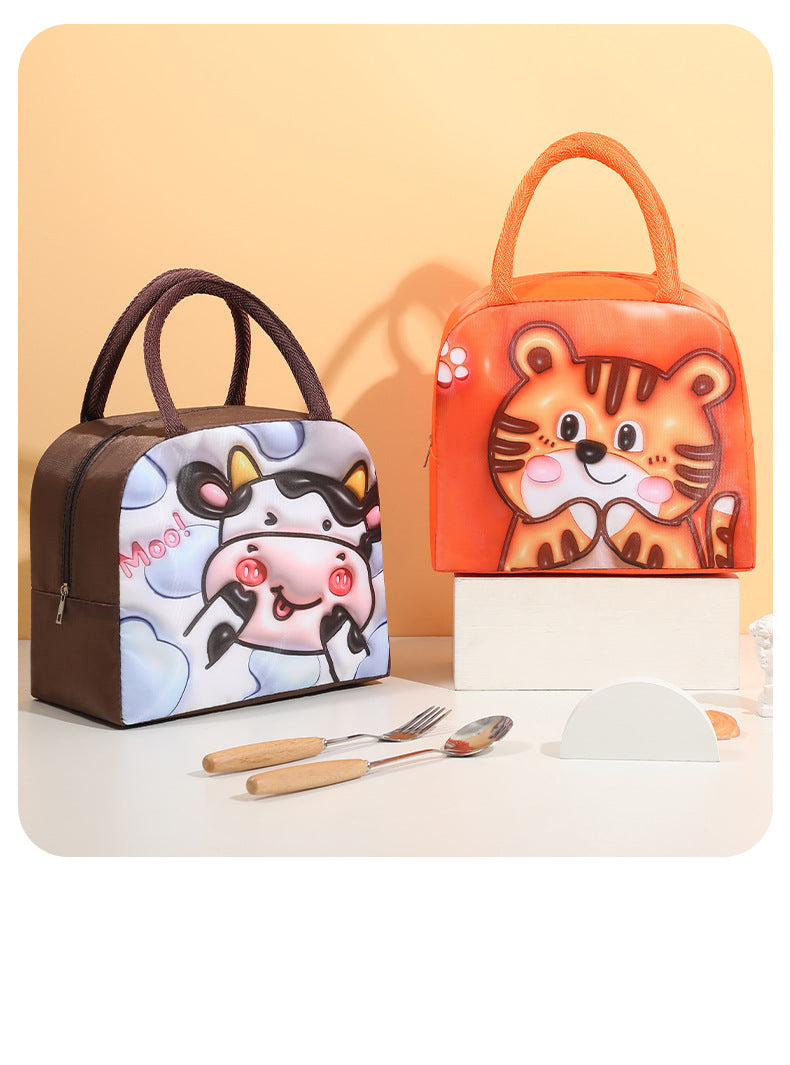Kids Lunch Bag for School Portable Thermal Bag Children Cartoon Insulated Lunch Bag Cooler Bento Pouch Dinner Container Handbags
