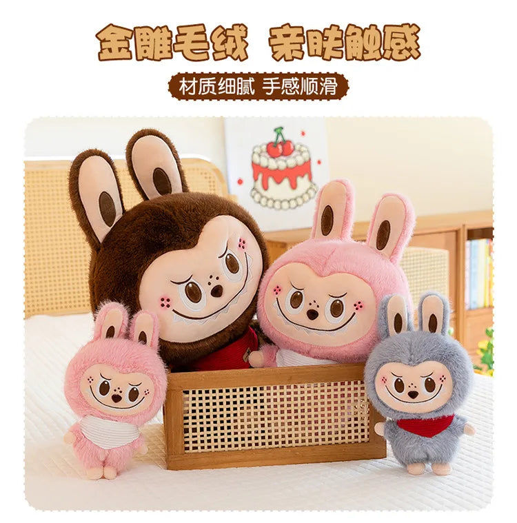 Rabbit Labubu Plush Toy Cartoon Cute Doll Cloth Doll Childrens Accompany Sleeping Soft Plush Pillow Doll Birthday Gift Kids Toys