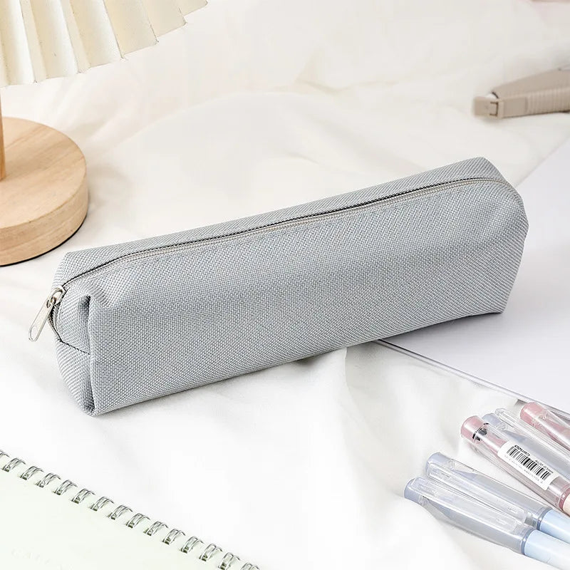 Simple Pencil Case School Supplies Pencil Cases Estuche Escolar Solid Color School Stationery Kalemlik Trousse Pencil Pouch