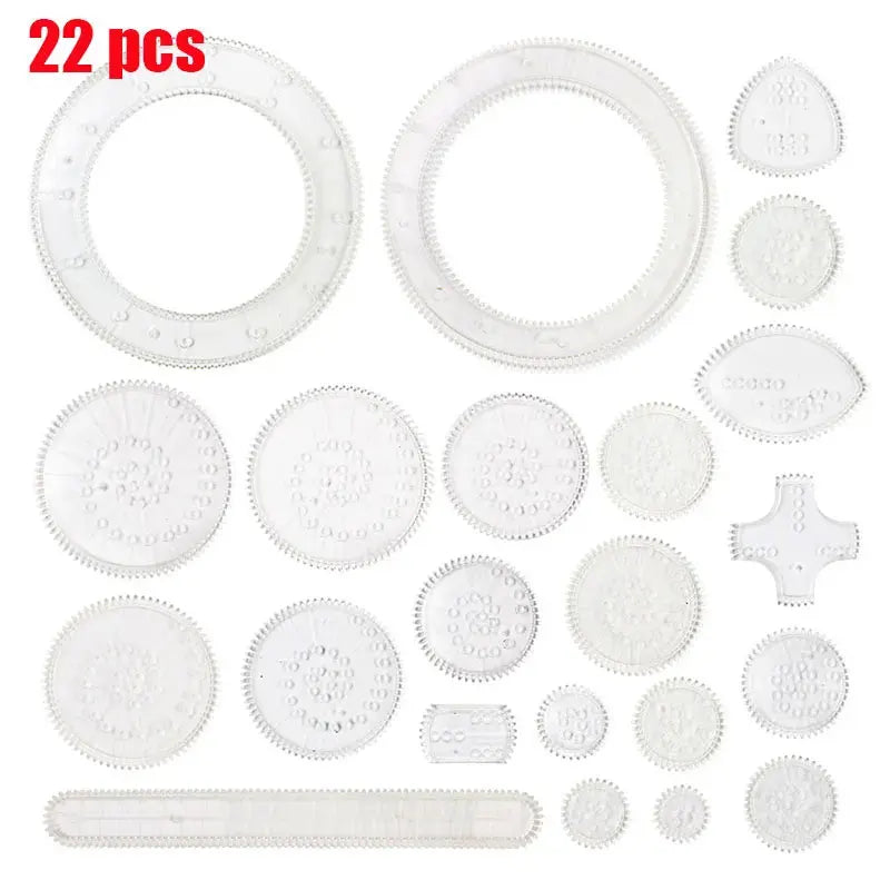 11/22pcs Spirograph Drawing Toys Set Interlocking Gears Wheels Geometric Ruler Drawing Accessories Creative Educational Kids Toy