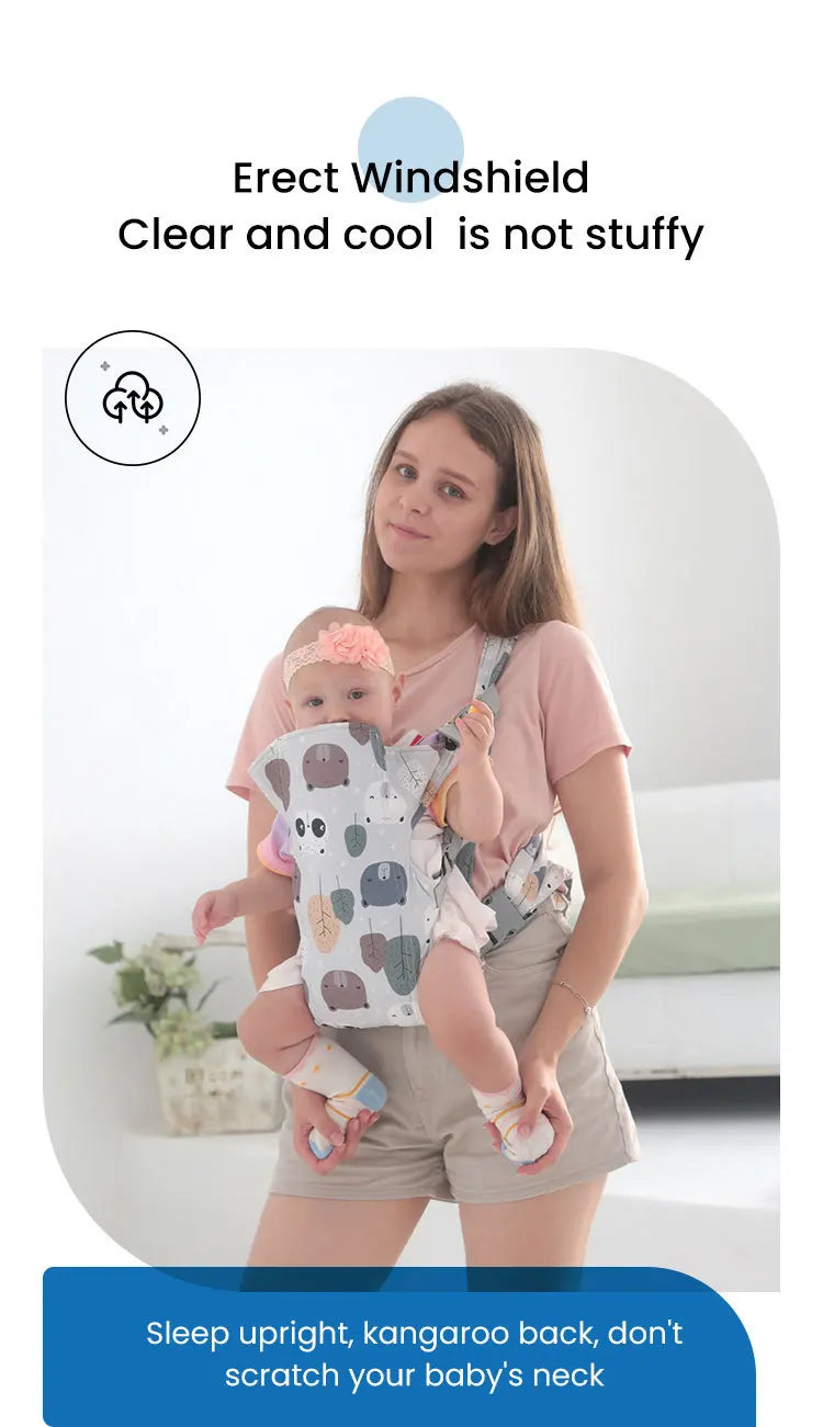 PANGDUBE Ergonomic Baby Carrier Kangaroo Baby Sling Newborn Wrap for Outdoor Use Comfortable Infant Carrier for Babies & Toddler