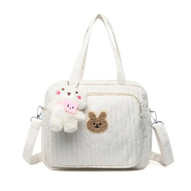 Baby Diaper Bags Maternity Mommy Bag Portable Multi-function Large Capacity Quilted Mom Travel Tote Bottle Storage with Pendant