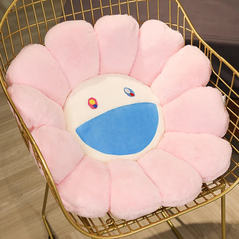 40/60cm Sunflower Plush Pillow Soft Plush Flower Pillow Plant Mat Sofa Bed Sleep Back Pillow Kawaii Room Decor Gifts