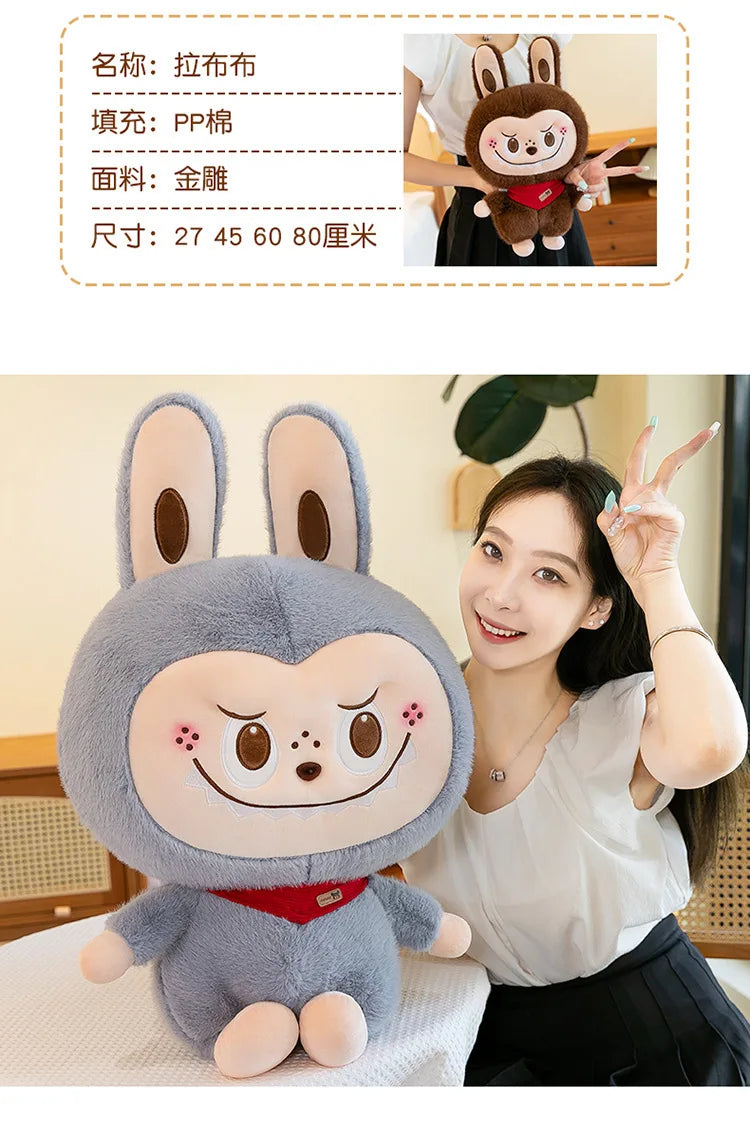 Rabbit Labubu Plush Toy Cartoon Cute Doll Cloth Doll Childrens Accompany Sleeping Soft Plush Pillow Doll Birthday Gift Kids Toys