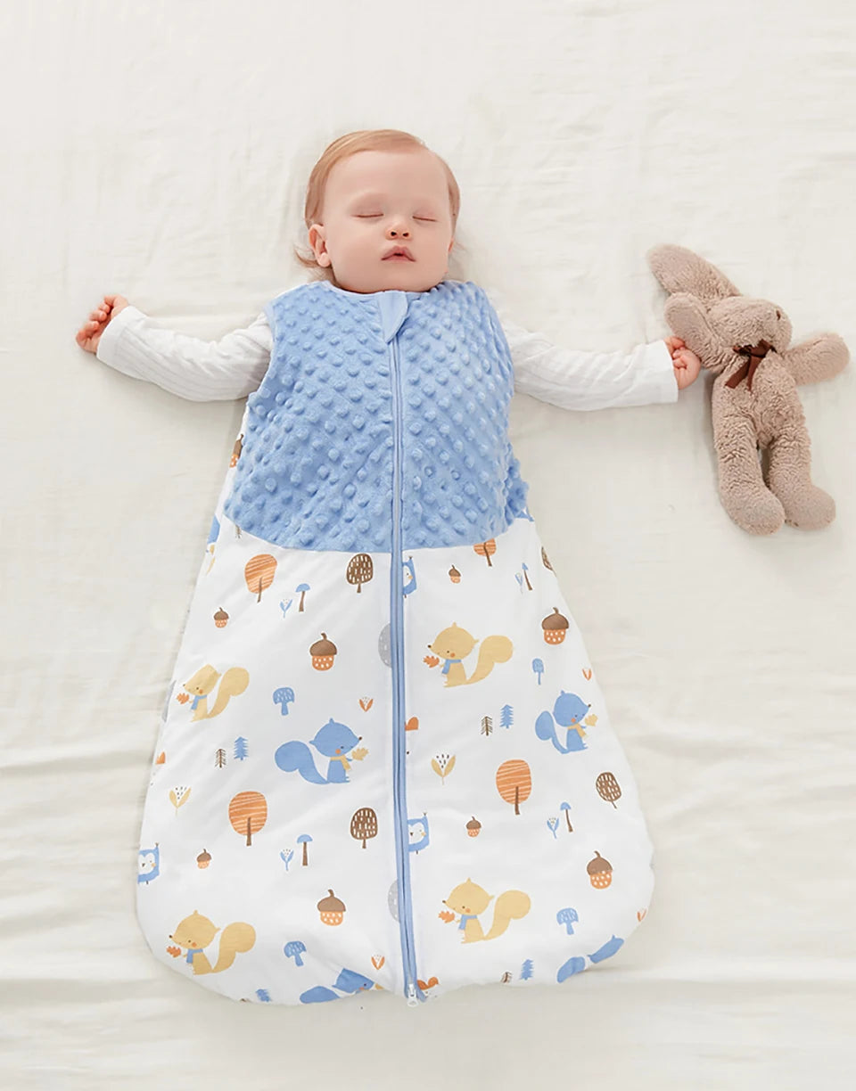 Baby Sleepsack 3-24Months Autumn Baby Sleeping Bag Blanket 1.5Tog Doudou Soft Feeling Starfish Shell Print Vest Style