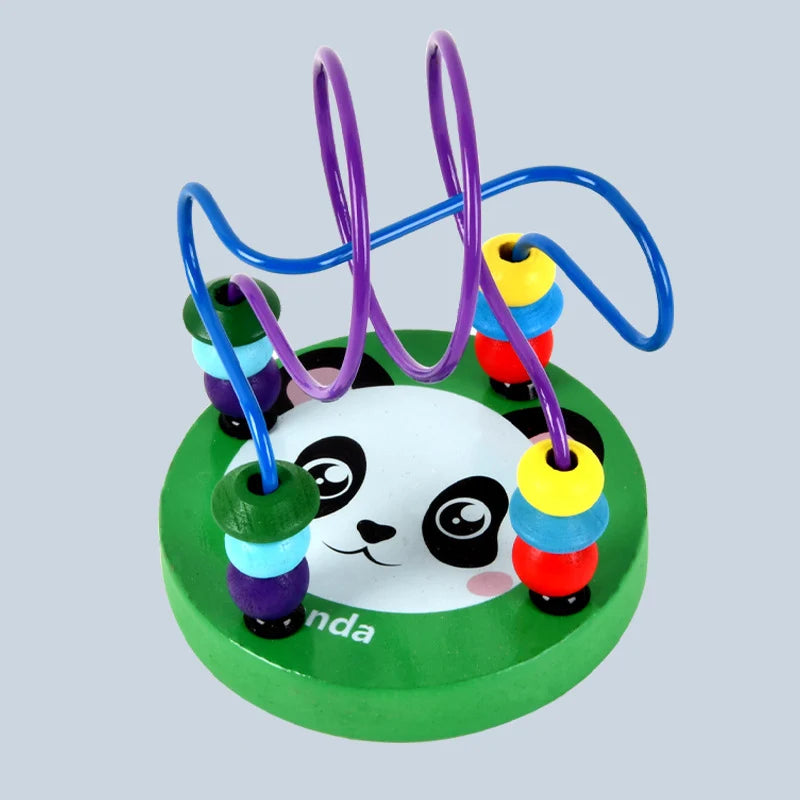 Colorful Wooden Roller Coaster Educational Circle Toy For Preschool Learning Bead Maze Toy Perfect Gift For Young Children