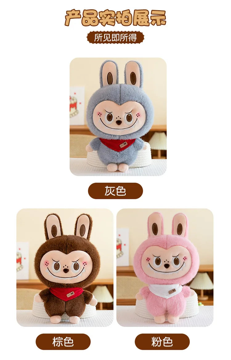 Rabbit Labubu Plush Toy Cartoon Cute Doll Cloth Doll Childrens Accompany Sleeping Soft Plush Pillow Doll Birthday Gift Kids Toys