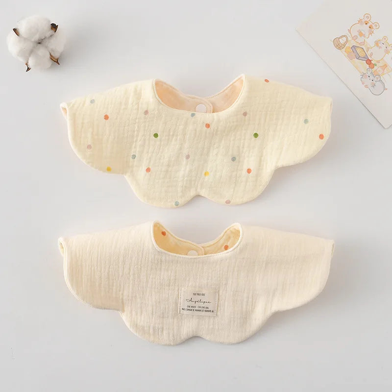 New Cute Cotton Baby Feeding Drool Bib Infants Two-sided Usable Saliva Towel Soft Burp Cloth For Newborn Toddler Kids Bibs