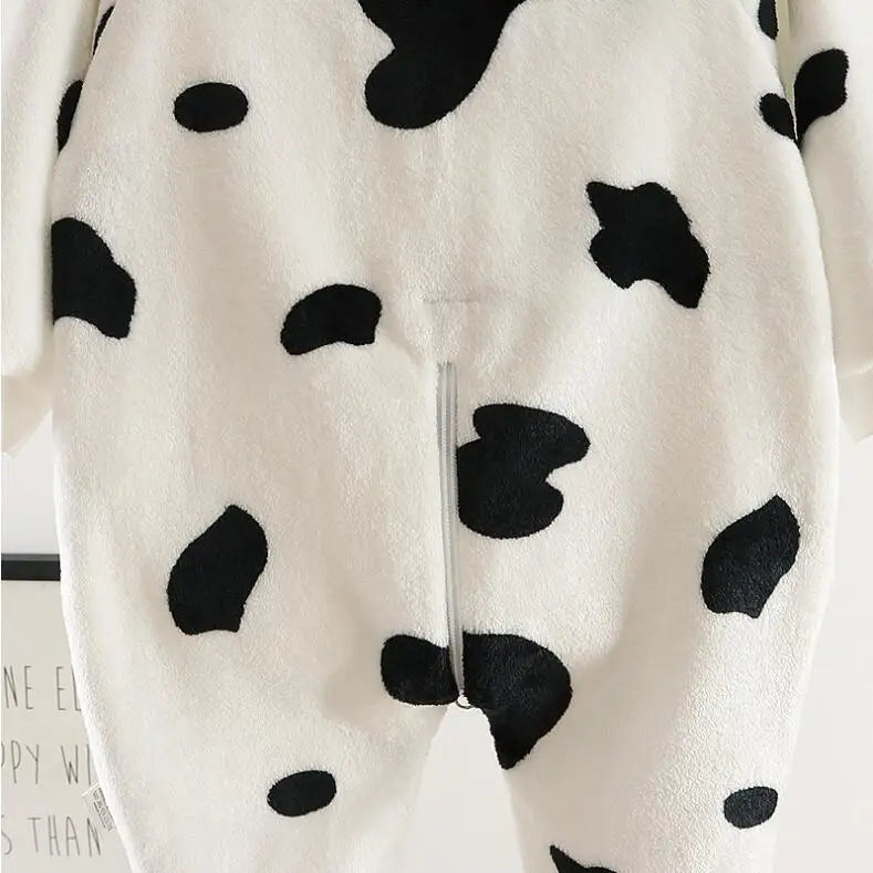 Coral Velvet Pajamas For Boys Girls Thick Flannel Onesies Toddles Warm Jumpsuits Kids Cartoon Blanket Autumn Winter Sleepwear