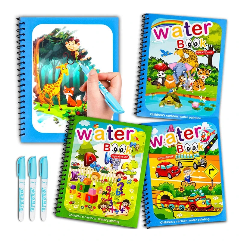 Coloring Books Baby Magic Water Book Montessori Educational Toys Children 1 Year Reusable Painting Kids Games