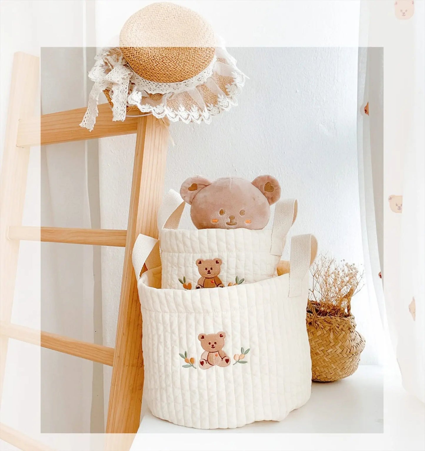 2022 New Diaper Bag Nappy Caddy Baby Items Toy Storage Bag for Newborn Crib Organizer Bedding Cotton Embroidery Mommy Bag Bebe