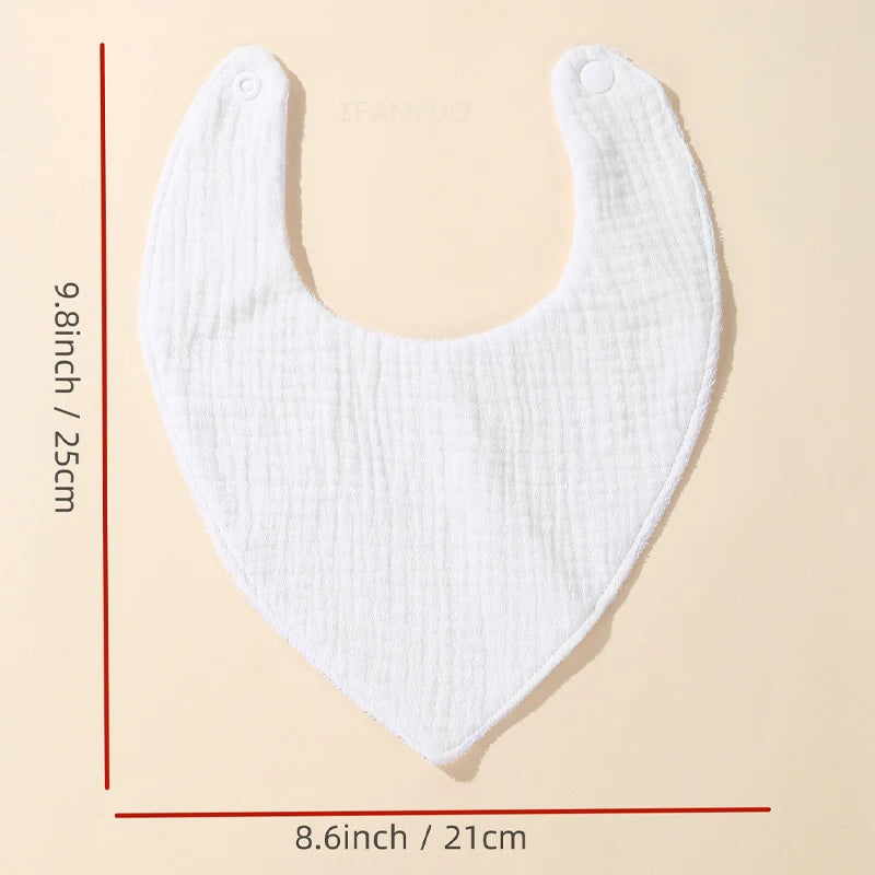 New Baby Cartoon Animal Triangle Bib Pure Cotton Waterproof Boy Girl Kid Printed Saliva Towel Newborn Infant Anti Spitting Cloth