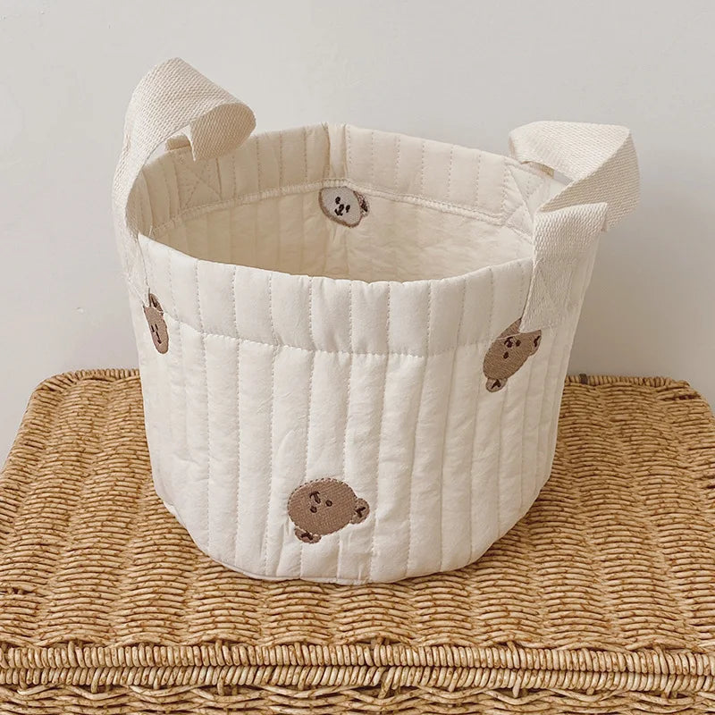 2022 New Diaper Bag Nappy Caddy Baby Items Toy Storage Bag for Newborn Crib Organizer Bedding Cotton Embroidery Mommy Bag Bebe
