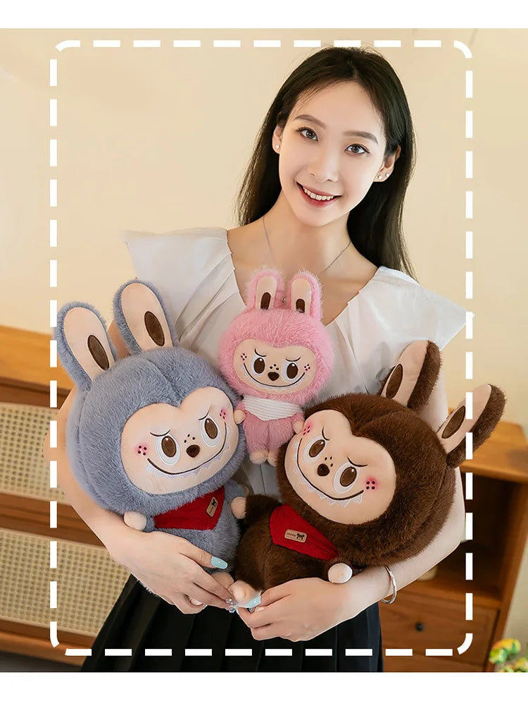 Rabbit Labubu Plush Toy Cartoon Cute Doll Cloth Doll Childrens Accompany Sleeping Soft Plush Pillow Doll Birthday Gift Kids Toys