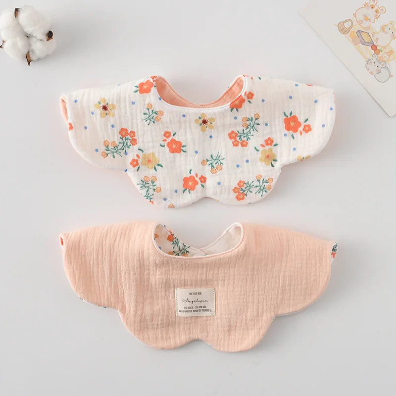 New Cute Cotton Baby Feeding Drool Bib Infants Two-sided Usable Saliva Towel Soft Burp Cloth For Newborn Toddler Kids Bibs