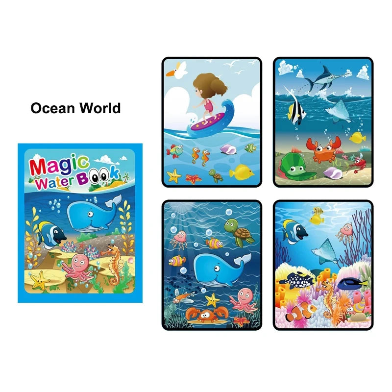 Coloring Books Baby Magic Water Book Montessori Educational Toys Children 1 Year Reusable Painting Kids Games