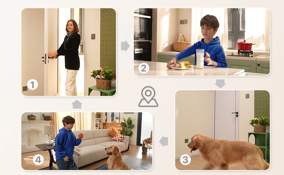 ZOSI 6MP 4MP Dual-Lens Indoor Security IP Camera Two-Way Video 2.4G/5G WiFi C528 360° Views Pan/Tilt Home Baby/Pet Dog Monitor