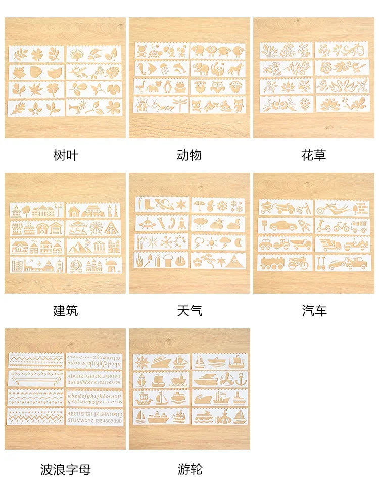 Journamm Finger Painting Kit Drawing Stencils Colorful Inkpad DIY Scrapbooking Creative Stationery Paint Tool School Supplies