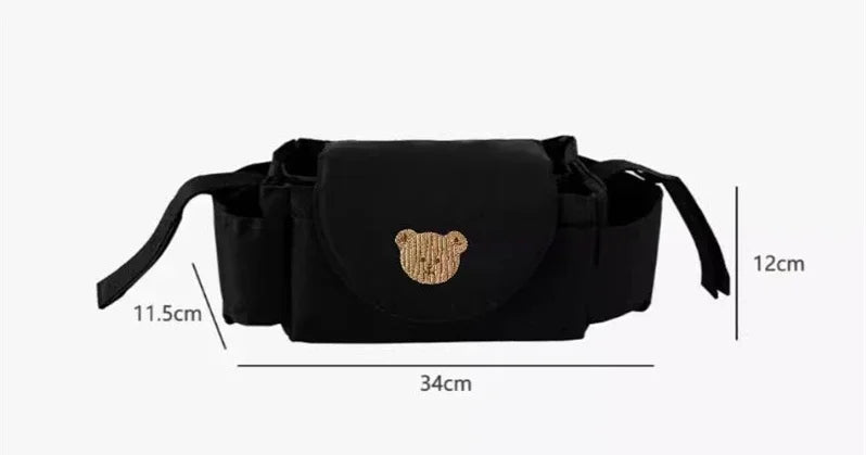 Baby Stroller Bag Pram Organizer Cartoon Bottle Holder Baby Stroller Accessories Hanging Caddy Storage Bag Mommy Bag