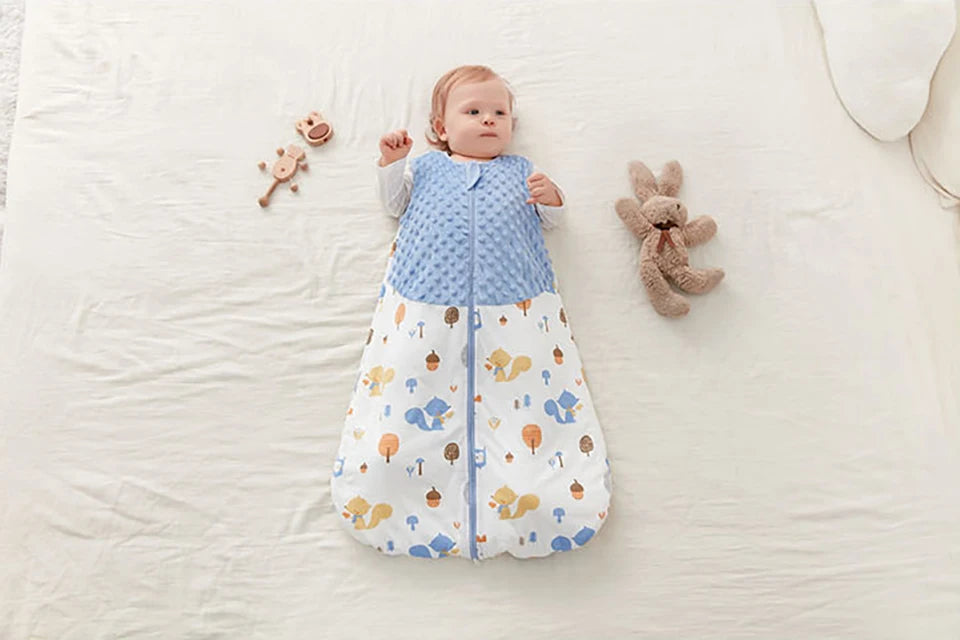 Baby Sleepsack 3-24Months Autumn Baby Sleeping Bag Blanket 1.5Tog Doudou Soft Feeling Starfish Shell Print Vest Style