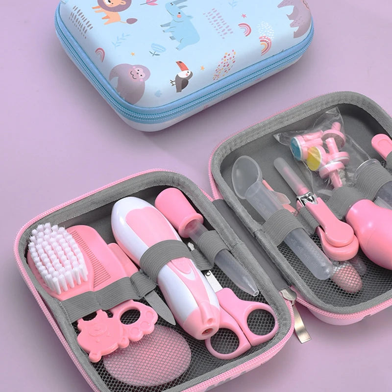 Baby Grooming Kit, Infant Safety Care Set with Hair Brush Comb Nail Clipper Nasal Aspirator,Baby Essentials Kit for Newborn