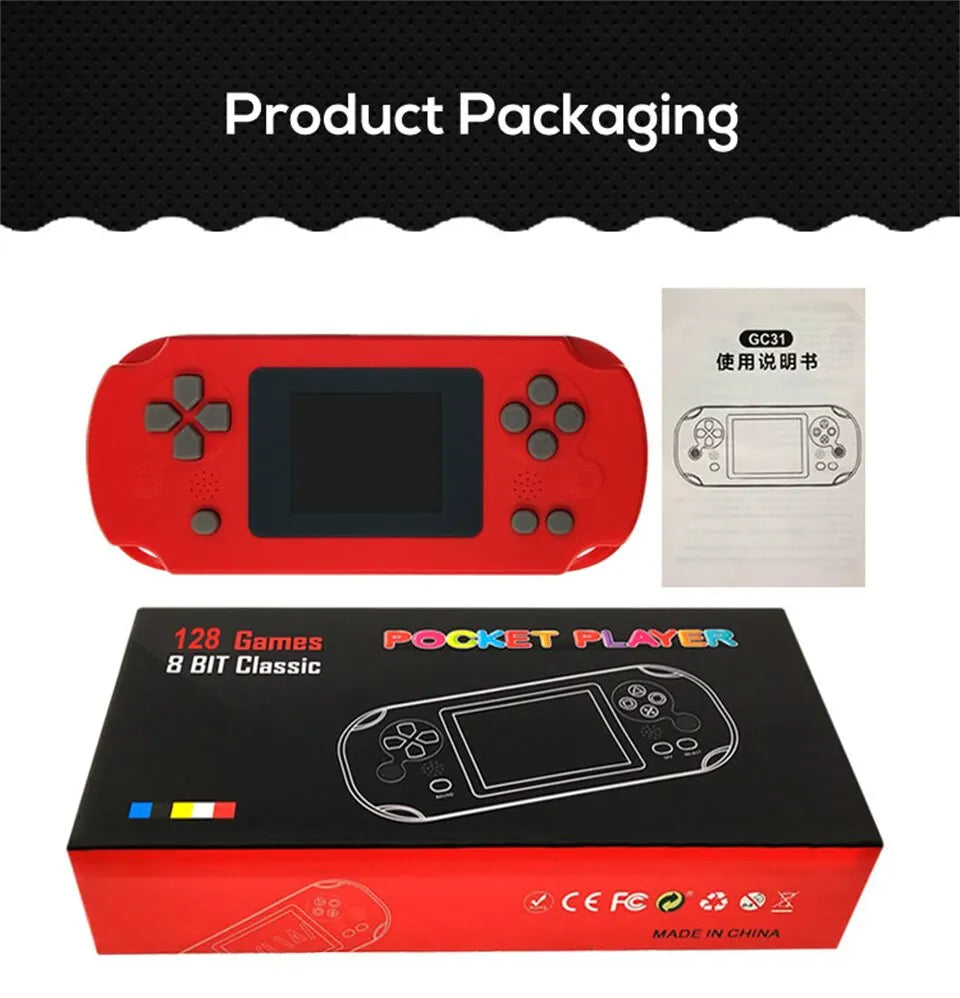 GAMINJA GC31 Retro Portable Mini Handheld Video Game Console TFT Color Screen Kids Game Player Built in 8Bit Games