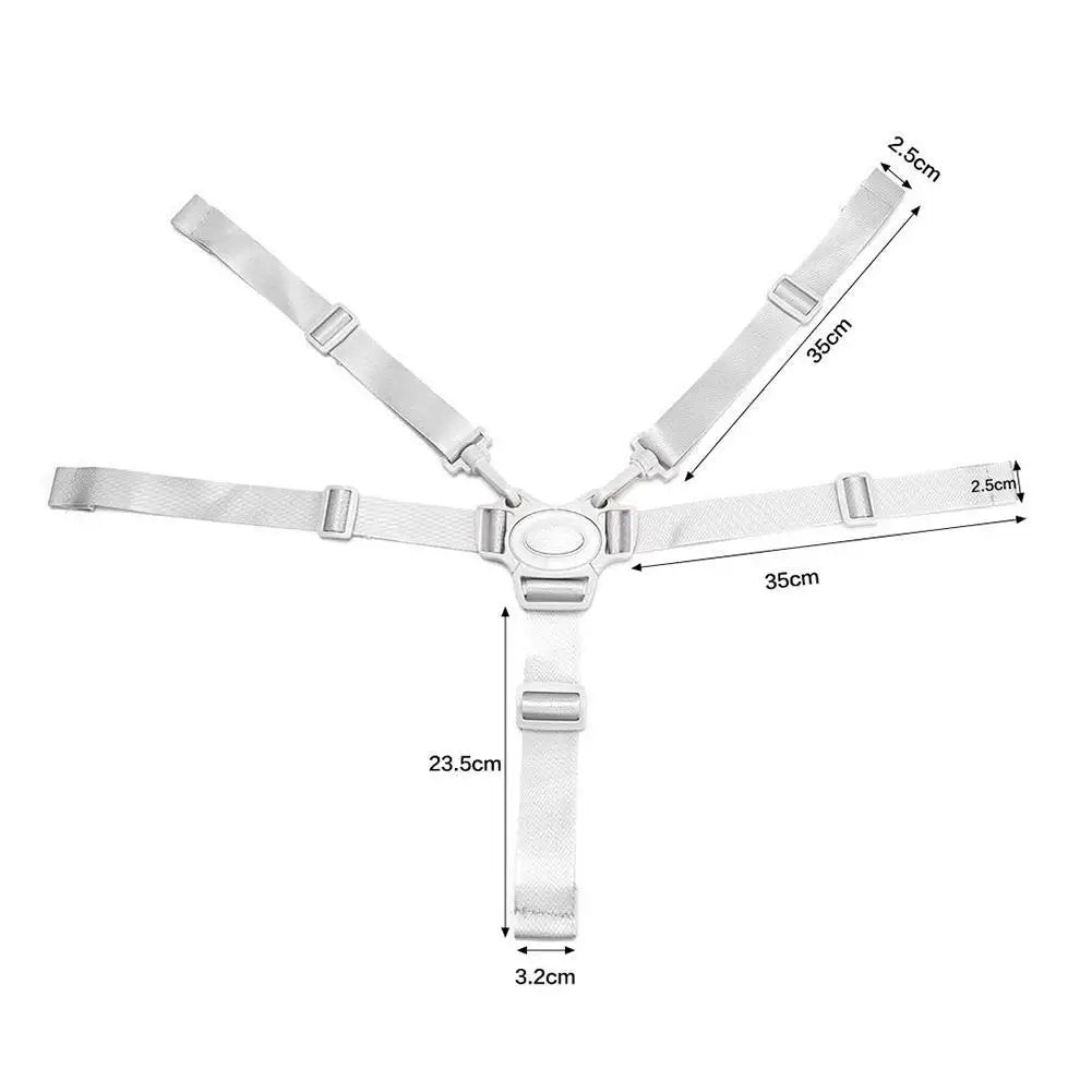 Child Dining Chair Belt Cross-shaped Design Baby 5 Point Harness High Chair Safe Belt Seat Belts For Strollers Car Seats