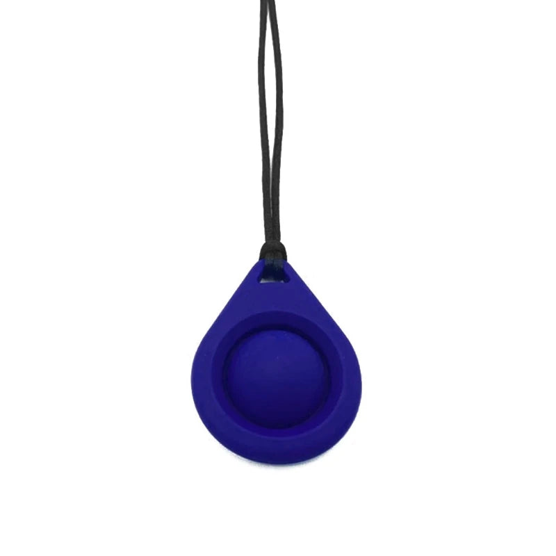 Baby Silicone Teether Kids Chew Necklace Sensory Chewy Pendant Teething Toys for Autism ADHD Special Needs