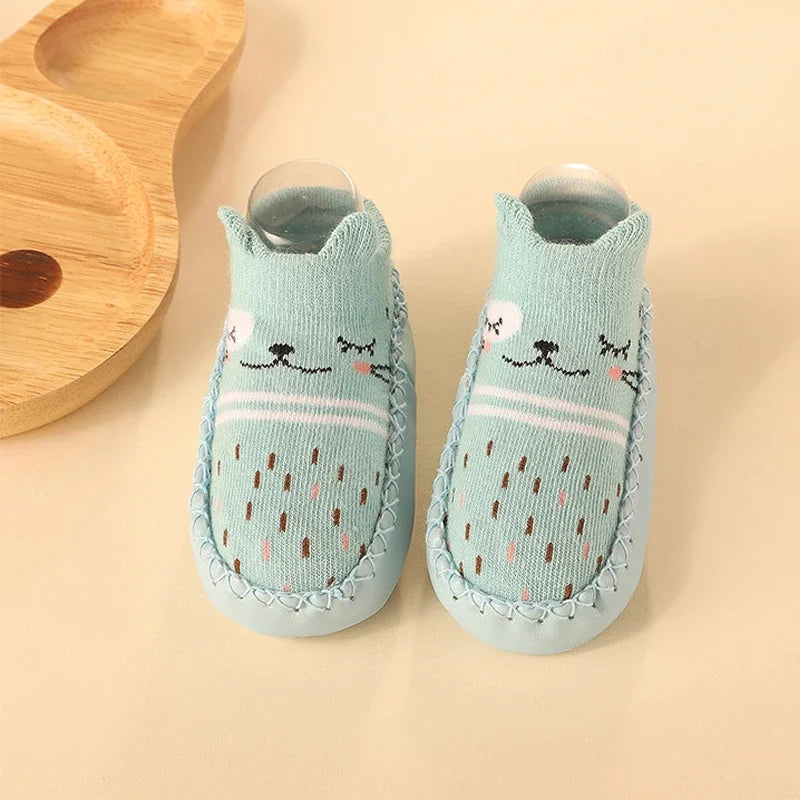 2025 New Born Baby Socks with Rubber Soles Infant Baby Girls Boys Shoes Spring Autumn Baby Floor Socks Anti Slip Soft Sole Sock