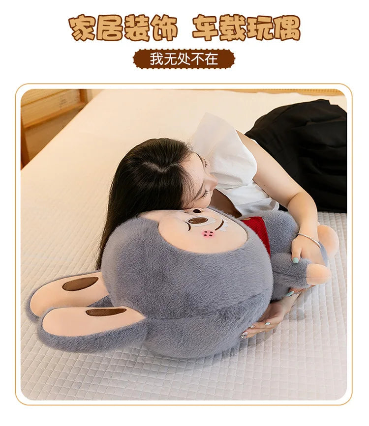 Rabbit Labubu Plush Toy Cartoon Cute Doll Cloth Doll Childrens Accompany Sleeping Soft Plush Pillow Doll Birthday Gift Kids Toys