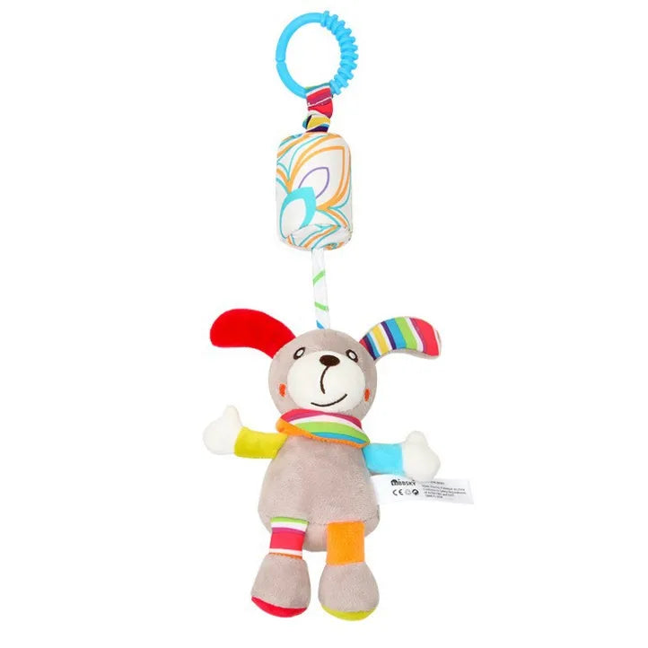Baby Hanging Rattles Soft Sensory Learning Toy Plush Animals Stroller Infant Car Bed Crib Travel Activity for Babies Toddlers