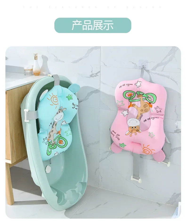 Baby Bathtub Bath Seat Support Mat bath And Shower Air Cushion Bed Non-Slip Bathtub Mat Newborn Bebe Safety Security Bath Seat