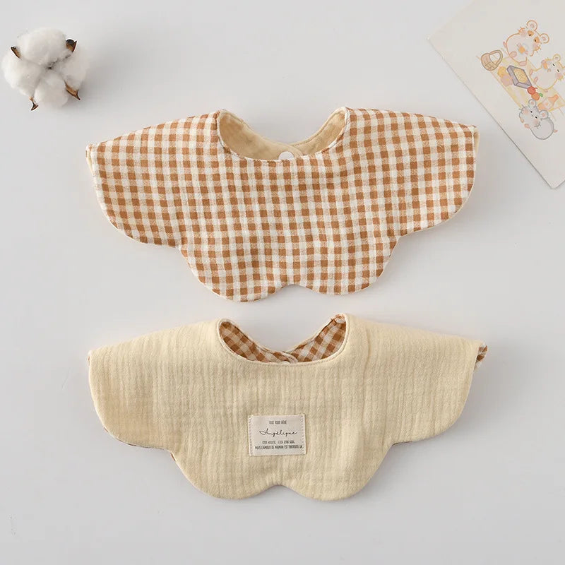 New Cute Cotton Baby Feeding Drool Bib Infants Two-sided Usable Saliva Towel Soft Burp Cloth For Newborn Toddler Kids Bibs