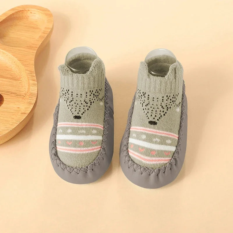2025 New Born Baby Socks with Rubber Soles Infant Baby Girls Boys Shoes Spring Autumn Baby Floor Socks Anti Slip Soft Sole Sock