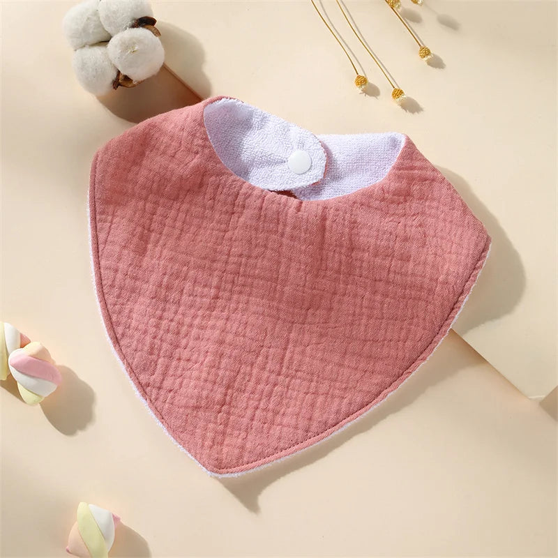 New Baby Cartoon Animal Triangle Bib Pure Cotton Waterproof Boy Girl Kid Printed Saliva Towel Newborn Infant Anti Spitting Cloth