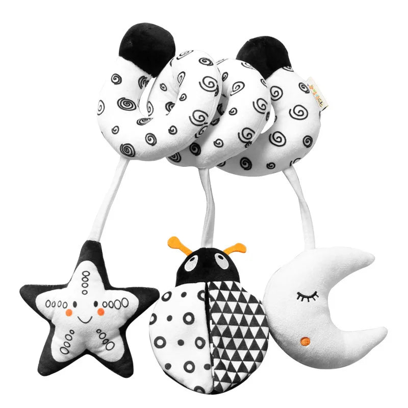 Car Seat Toys Infant Color Elephant Stroller Stretch Spiral Activity Baby Hanging Toys for Crib Mobile Newborn Sensory Toy Gifts