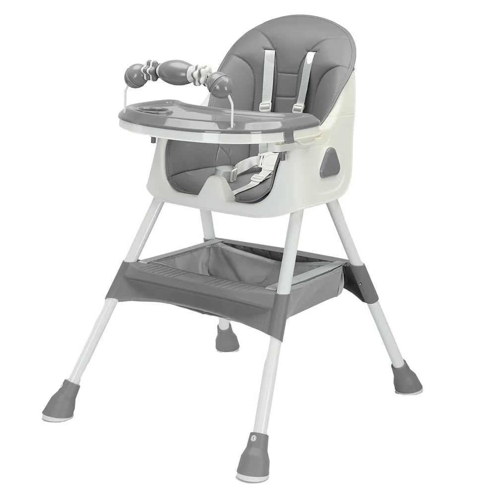 UBRAVOO Foldable Baby High Chair 6 Months Plus, with Large Antislip Pad & ToyRack, Easy to Clean Feeding , E500