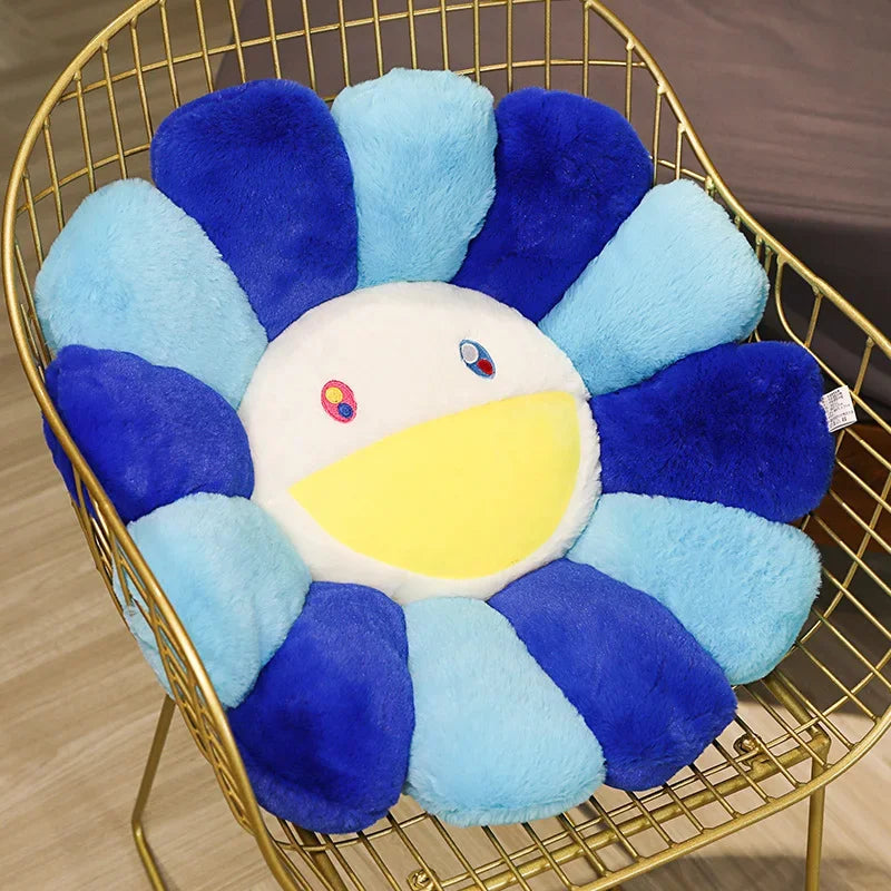 40/60cm Sunflower Plush Pillow Soft Plush Flower Pillow Plant Mat Sofa Bed Sleep Back Pillow Kawaii Room Decor Gifts