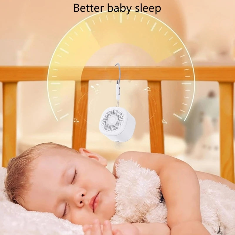 Portable Baby White Noise Machine Rechargeable Mood Soother with 7 Color Light for Nursery and Travel Sleep Aid A2UB