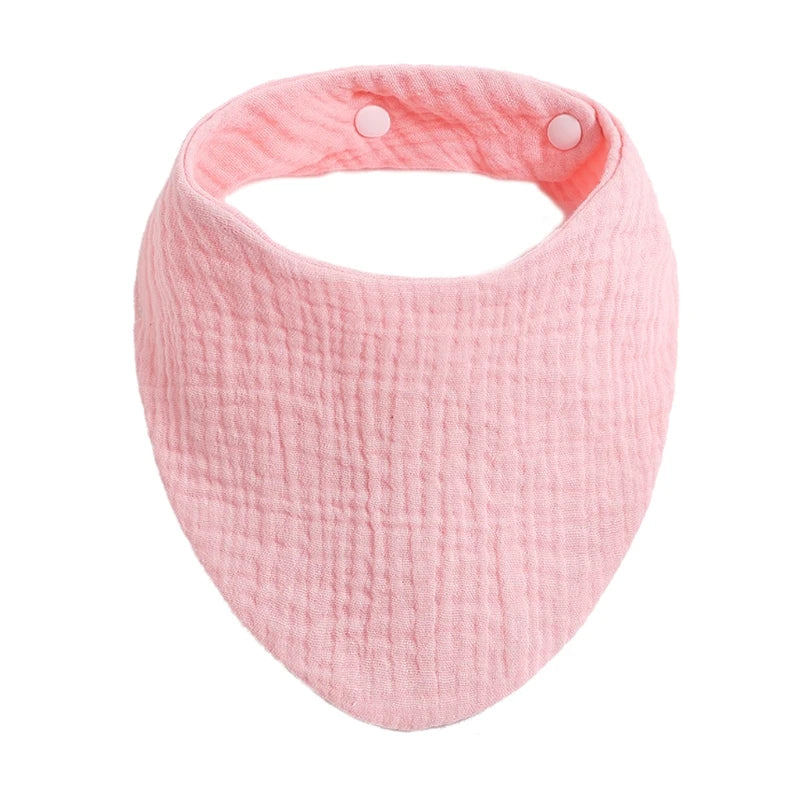Baby Infant Cotton Bib Solid Color Scarf Feeding Saliva Towel Bandana Burp Cloth Boy Girl Babies Accessories Newborn
