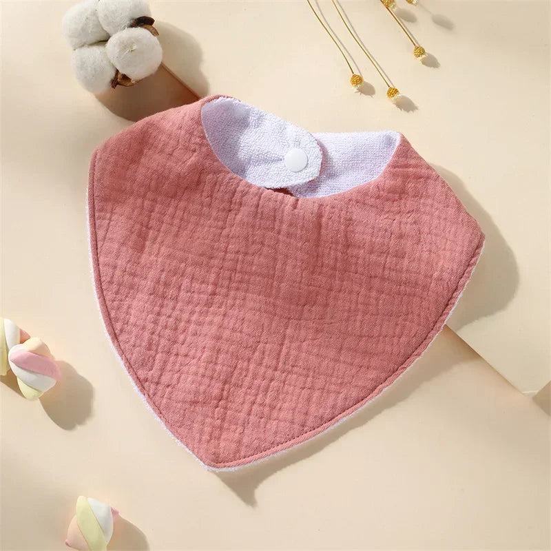 New Baby Cartoon Animal Triangle Bib Pure Cotton Waterproof Boy Girl Kid Printed Saliva Towel Newborn Infant Anti Spitting Cloth