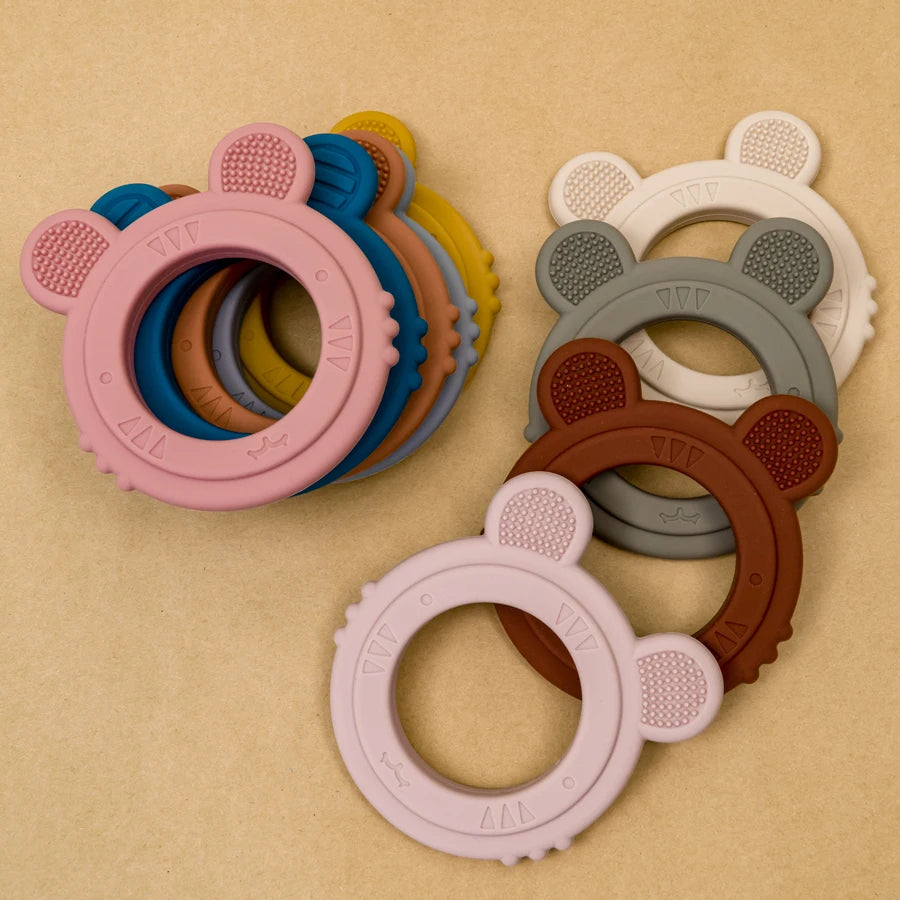 1Pcs Baby Teether Silicone Toy BPA Free Cartoon Rabbit Nursing Teething Gifts Baby Health Molar Chewing Newborn Accessories Toy