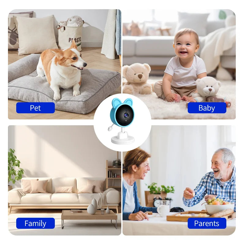 Baby Care Infrared Night Vision Breastfeeding Reminder Temperature Detection Lullaby Wireless Connection Video Surveillance