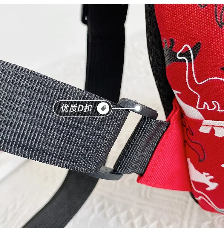 Kids Waist Bags Cartoon Dinosaur Print Outdoor Travel High Capacity Crossbody Zipper Bag Girl Boy Gift Children Chest Pouch Pack